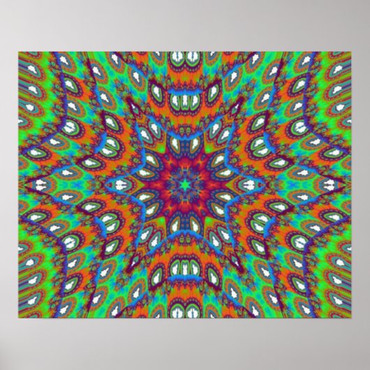 Lebhaftes Kaleidoskop-Wall-Poster Poster (Vorne)