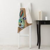 Lebhaftes Kaninchen Triptych Throw Blanket Sherpadecke (Beispiel)