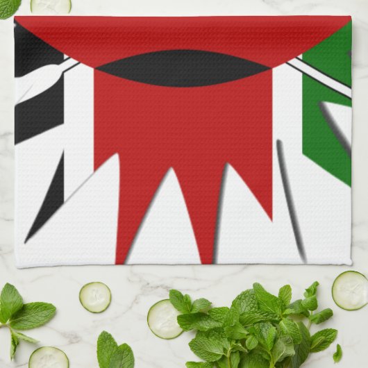 Lebhaftes kenianisches Flaggenmuster: Eine 18-Ster Geschirrtuch (Gefaltet)