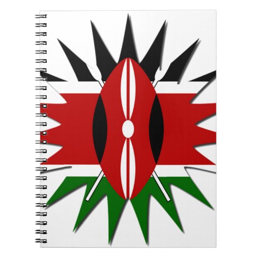 Lebhaftes kenianisches Flaggenmuster: Eine 18-Ster Notizblock (Vorderseite)