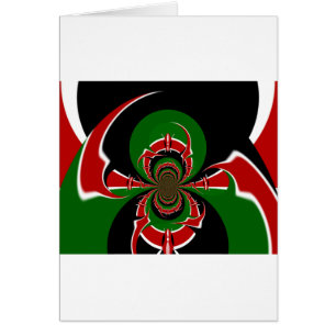 Lebhaftes kenianisches Flaggenmuster: Eine mächtig