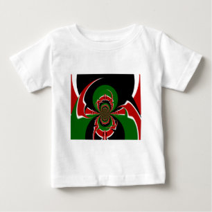 Lebhaftes kenianisches Flaggenmuster: Eine mächtig Baby T-shirt