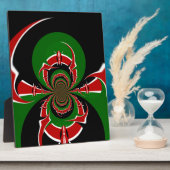 Lebhaftes kenianisches Flaggenmuster: Eine mächtig Fotoplatte (Seite)