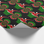 Lebhaftes kenianisches Flaggenmuster: Eine mächtig Geschenkpapier (Ecke)