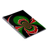 Lebhaftes kenianisches Flaggenmuster: Eine mächtig Notizblock (Rechte Seite)