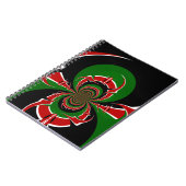 Lebhaftes kenianisches Flaggenmuster: Eine mächtig Notizblock (Linke Seite)