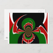 Lebhaftes kenianisches Flaggenmuster: Eine mächtig Postkarte (Vorne/Hinten)