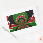Lebhaftes kenianisches Flaggenmuster: Eine mächtig Rechteckiger Aufkleber (Umschlag)