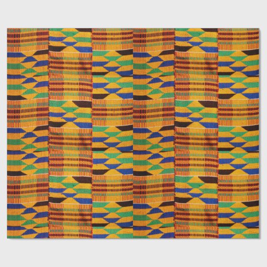 Lebhaftes Kente-Inspiriertes afrikanisches Wrappin Geschenkpapier (Flach)