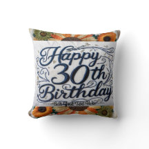Lebhaftes Kissen für einen besonderen 30. Geburtst
