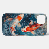 Lebhaftes Koi Fish Schwimmen Case-Mate iPhone Hülle (Rückseite (Horizontal))