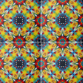 Lebhaftes, kompliziertes geometrisches Muster des Fliese