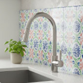 Lebhaftes Korallenblau-grünes Muster Fliese