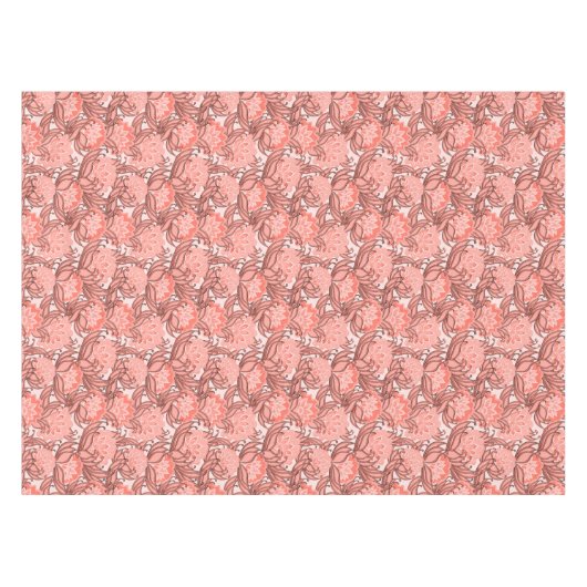 Lebhaftes Korallenmuster Tischdecke (Vorderseite (Horizontal))