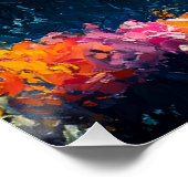 Lebhaftes Korallenriff mit Angelfisch Poster (Ecke)