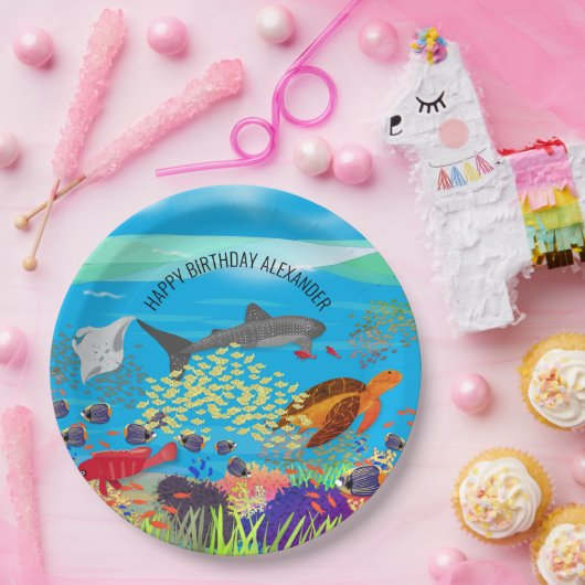 Lebhaftes Korallenriff von Ningaloo Inspiriert Pappteller (Party)