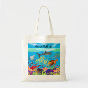 Lebhaftes Korallenriff von Ningaloo Inspiriert Tragetasche