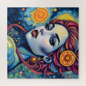 Lebhaftes kosmisches Goddess Portrait Jigsaw Puzzl Puzzle (Horizontal)