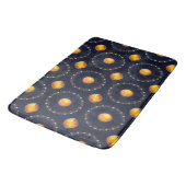 Lebhaftes kosmisches Kunstwerk Badematte (Schrägansicht)