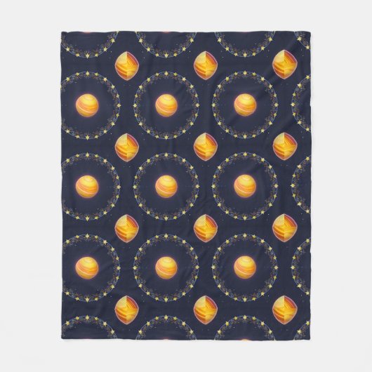 Lebhaftes kosmisches Kunstwerk Fleecedecke (Vorderseite)