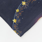 Lebhaftes kosmisches Kunstwerk Fleecedecke (Ecke)