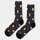 Lebhaftes kosmisches Kunstwerk Socken (Linkes Detail)