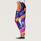 Lebhaftes kosmisches Symphoniedesign Leggings (Links)