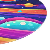 Lebhaftes kosmisches Symphoniedesign Schneidebrett (Ecke)