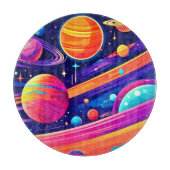 Lebhaftes kosmisches Symphoniedesign Schneidebrett (Vorderseite)