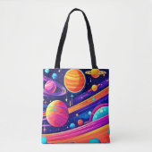 Lebhaftes kosmisches Symphoniedesign Tasche (Vorderseite)