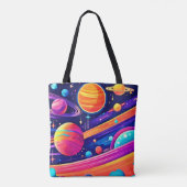 Lebhaftes kosmisches Symphoniedesign Tasche (Rückseite)
