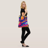 Lebhaftes kosmisches Symphoniedesign Tasche (Am Model)