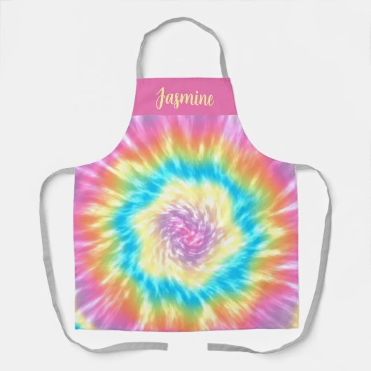 Lebhaftes Krawatte-Farbrauschen-Design Schürze (Vorderseite)