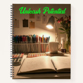 Lebhaftes kreatives Workspace-Design Notizblock (Vorderseite)