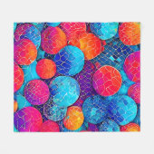 Lebhaftes Kreismuster Fleecedecke (Vorderseite (Horizontal))