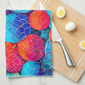 Lebhaftes Kreismuster Geschirrtuch (Viertel Falte)