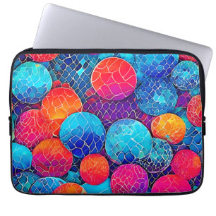 Lebhaftes Kreismuster Laptopschutzhülle