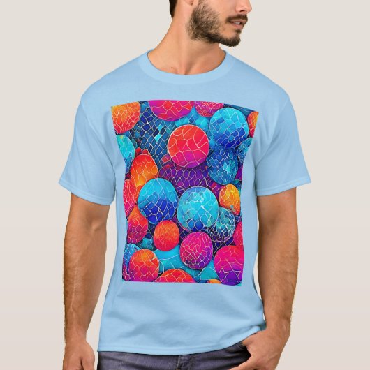 Lebhaftes Kreismuster T-Shirt (Vorderseite)