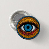Lebhaftes künstlerisches böse Augendesign Button (Vorne & Hinten)