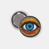 Lebhaftes künstlerisches böse Augendesign Magnet (Vorderseite/Rückseite)