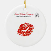 Lebhaftes Kupfer Peacock Feather Keramik Ornament (Hinten)