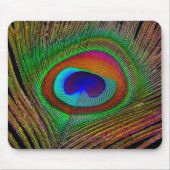 Lebhaftes Kupfer Peacock Feather Mousepad (Vorne)