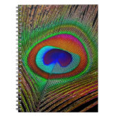 Lebhaftes Kupfer Peacock Feather Notizblock (Vorderseite)