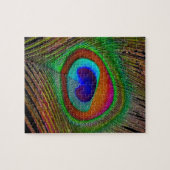 Lebhaftes Kupfer Peacock Feather Puzzle (Horizontal)