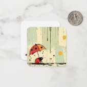 Lebhaftes Ladybug Delight Mitteilungskarte (Vorderseite/Rückseite Beispiel)