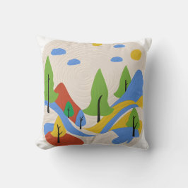 Lebhaftes Landschaftsplatz Kissen