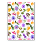 Lebhaftes Lässiges Magenta Violet Gelb Tischnummer (Rückseite)