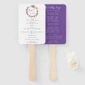 Lebhaftes, Lässiges Magenta Violet Yellow Programm Fächer (Vorne und Hinten)