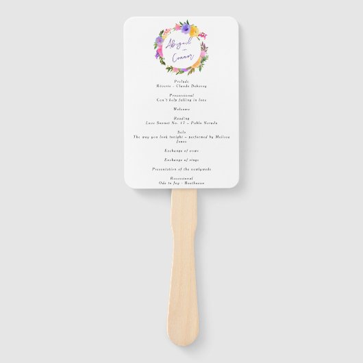 Lebhaftes, Lässiges Magenta Violet Yellow Programm Fächer (Vorderseite)