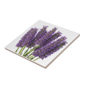 Lebhaftes Lavendel Botanisches Kunstdesign Fliese (Seite)